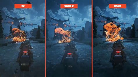 Xbox One X Pc And Xbox One Graphics Comparison Gears Of War 4 And