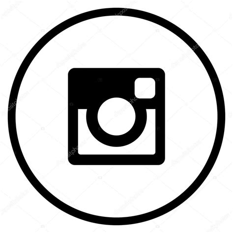 Download instagram circle logo vector in svg format. Original Black Circle Instagram Icon — Stock Vector ...