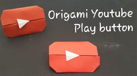 Diy Youtube Play Button Paper L Origami Youtube Play Button No Glue