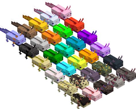 More Axolotl Variants Minecraft Addon