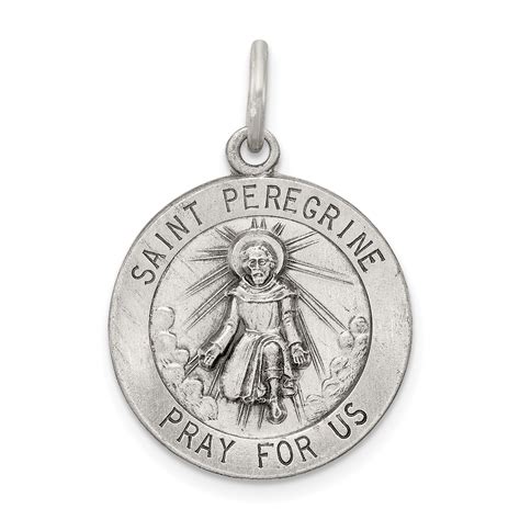 Sterling Silver St. Peregrine Medal | Sterling silver name necklace, Sterling silver, Jewelry