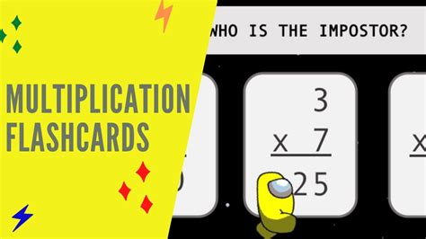 Among Us Multiplication Challenge Multiplication Flashcards Games