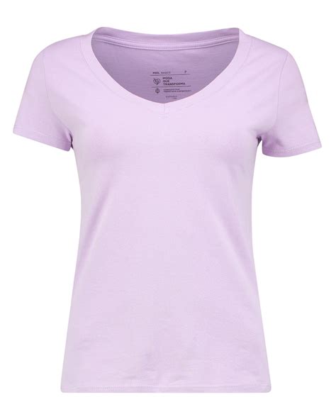 Riachuelo Camiseta Feminina B Sica Manga Curta Malha Algod O Lil S Ak