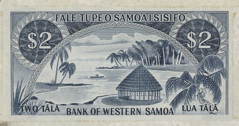 Western Samoa P17a 2 Tala From 1967