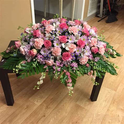 Perfectly Pink Casket Flowers Main Florist