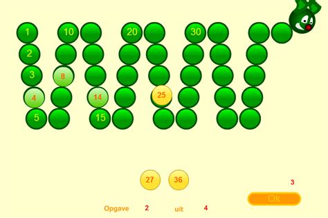 Juegos de niños y adultos. Maestra de Primaria: Numeración. Juego on line. El gusanito. Primero