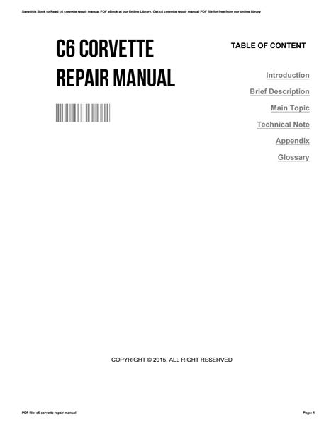 C6 Corvette Repair Manual By Pagamenti57 Issuu