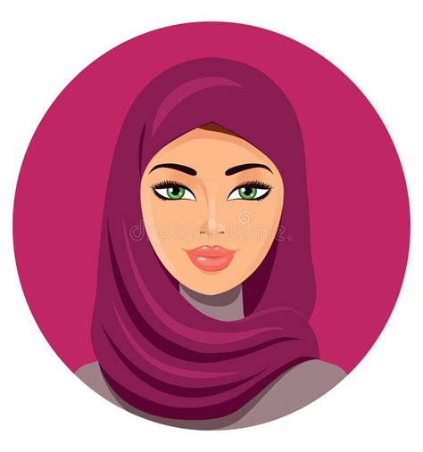 Vector Young Beautiful Arab Woman In Hijab Stock Vector Image 79731443 Girls Cartoon Art