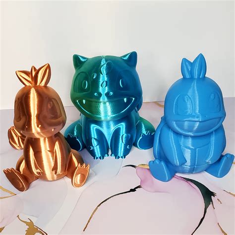 3d Print Pokemon Grass Type 3 Kanto Starters Easy Print No Support ・cults