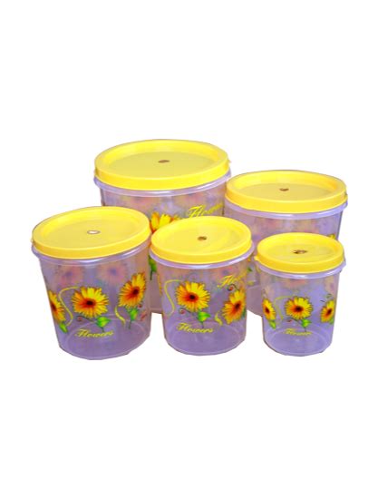 Krona Plastic Kitchen Fresh Storage Containers 5 Pc Set At Rs 420 In