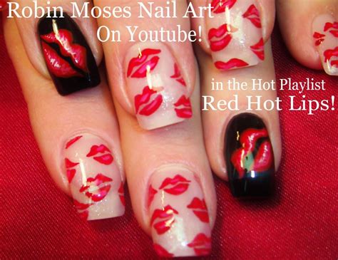 Robin Moses Nail Art Lip Print Kiss Nails Kiss Nail Art Lip