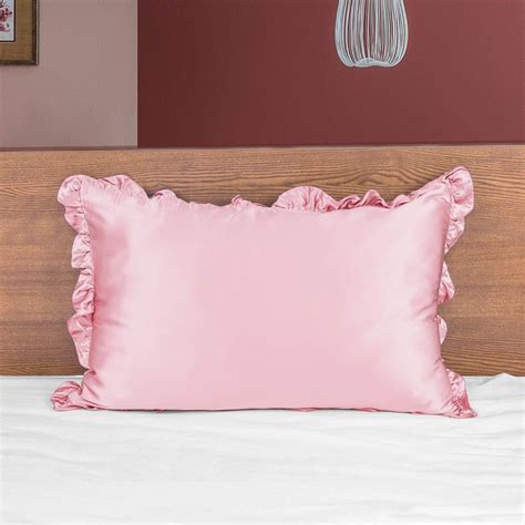 19mm silk pillowcase with ruffle trim with hidden zipper silk pillowcase pillow cases