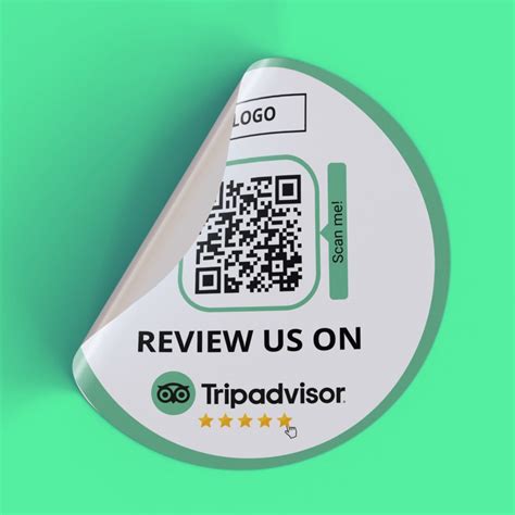 Review Us On Tripadvisor Sticker With Qr Code Round Truzzer