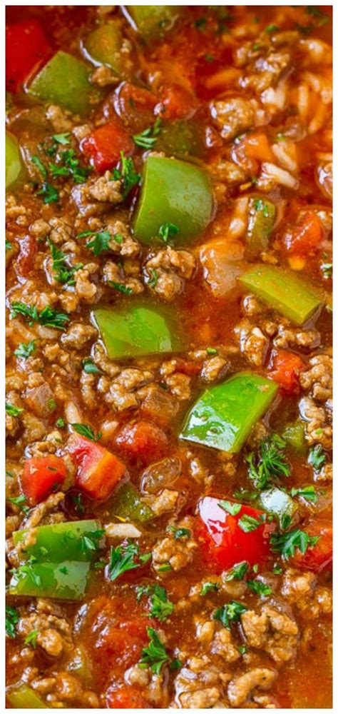 Rate it below and let us know how you like it in the comments below! Stuffed Pepper Soup ~ A delicious and hearty meal loaded ...