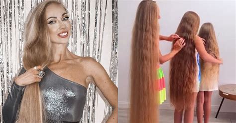 Real Life Rapunzel With 6ft Long Hair Reveals Her Daughters Also Have Iconic Locks Daily Star