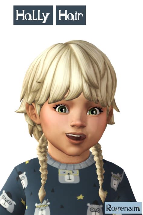 Hally Hair Ravensim On Patreon In 2023 Sims 4 Sims 4 Toddler