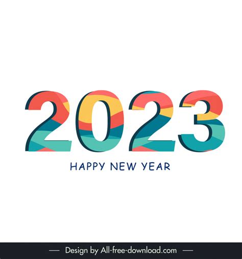 2023 New Year Calendar Design Elements Simple Classic Elegant Texts
