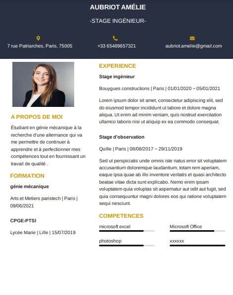 Mod Le De Cv D Tudiant Sans Exp Rience T L Charger Gratuitement Votre Cv