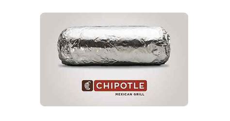 Order a meal online, through the chipotle app or at a restaurant. Chipotle: $5 for $10 Gift Card