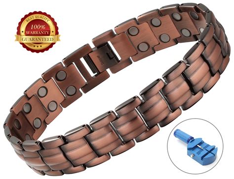 Copper Magnetic Health Bracelet 42 Magnets Pain Relief Therapy Healing