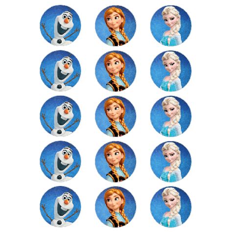 Oblea Elsa Frozen Montaje Con Foto Redondo