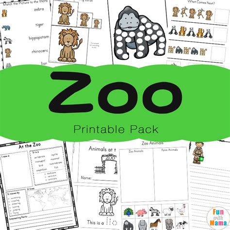 Printable Zoo Activities