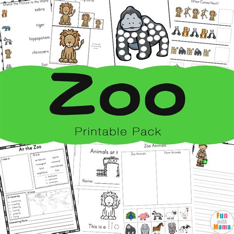 Zoo Animal Activities For Preschoolers Kindergarteners Fun With Mama