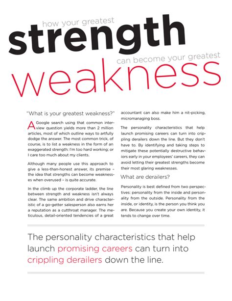 How To Answer What Is Your Greatest Weakness And Strength