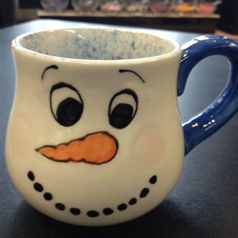 Snowman Mugs Personalized Mug Set Of 4 By Minebydesignstudio Diy