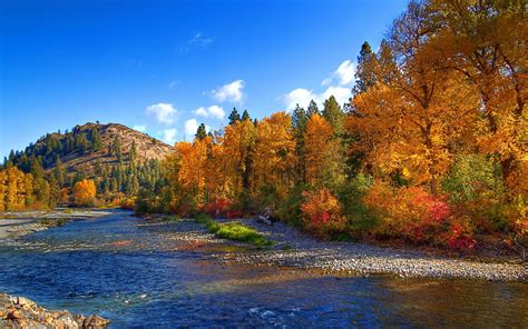 Peak Autumn Trees Lovely River Wallpapers Peak Autumn