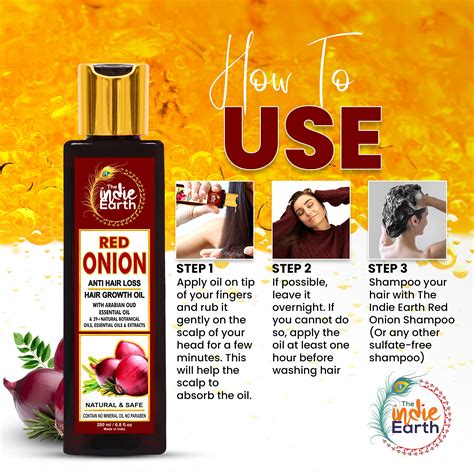 The Indie Earth Red Onion Anti Hair Loss And Hair Growth Oil With Pure