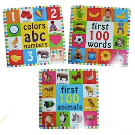 First 100 Books Animals Colorsabcnumbers Words Hobbies And Toys