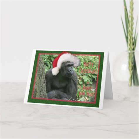 Christmas Gorilla Holiday Card