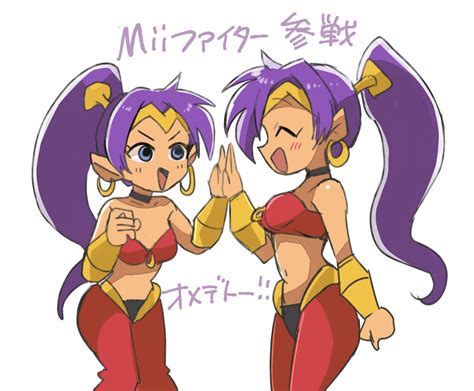 Tsubobot Mii Nintendo Shantae Nintendo Shantae Series Super Smash Bros 2girls Belly