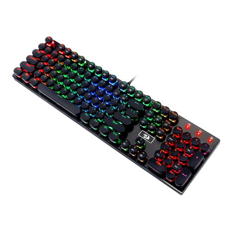 Redragon K556 Rk Round Keys Rgb Led Backlit Mechanical Gaming Keyboard