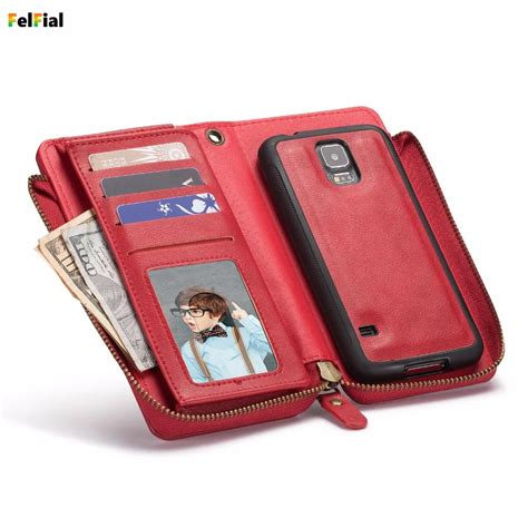 Zipper Retro Vintage Wallet Leather Case For Samsung Galaxy S5 Phone