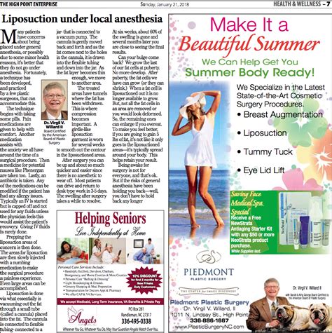 Health And Wellness Magazine Article High Point Nc Piedmont Plastic