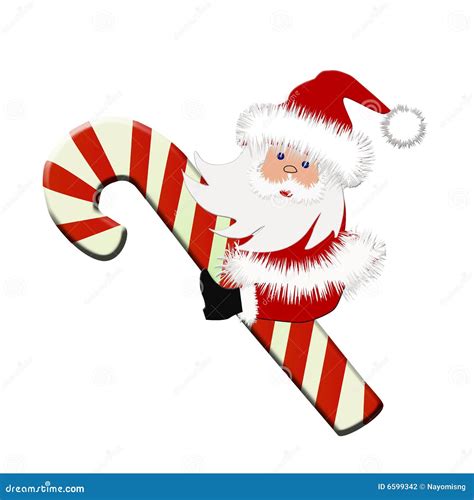Santa With Candy Cane Stock Photography Image 6599342