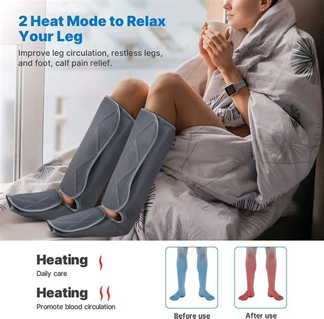 RENPHO Leg Massager With Heat Compression Calf And Foot Massage