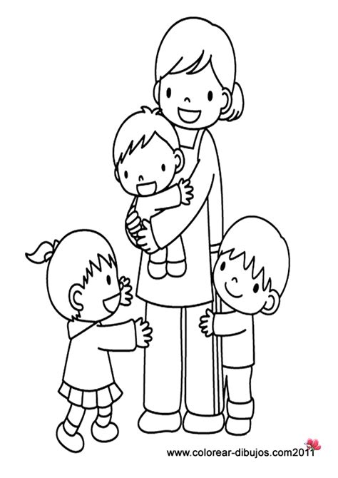 Dibujo para colorear familia orando catequesis www. Día de la Familia - Dibujos para pintar | Colorear imágenes
