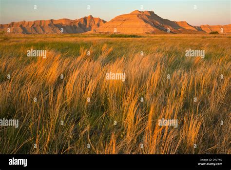 The Prairie Meets The Badlands In Badlands National Park South Dakota