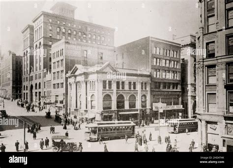 Vintage Early 20th Century Press Photograph Financial District Omaha