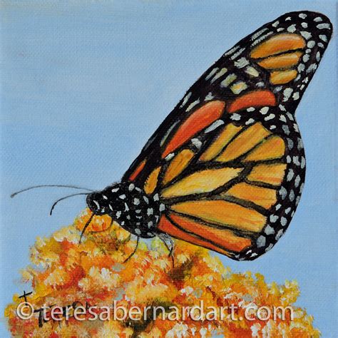 Monarch Butterfly Painting Acrylic
