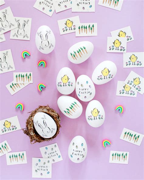 Diy Illustrated Temporary Tattoo Easter Eggs