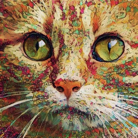 Ginger Cat Art Digital Art By Peggy Collins Fine Art America