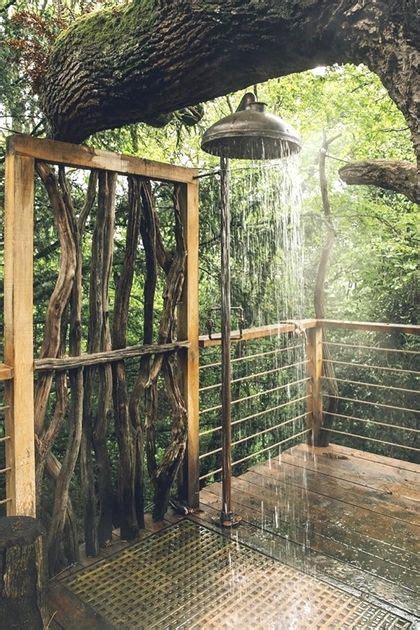 Outdoor Rain Shower In A Forest Treehous Tree House Designs Outdoor Shower Tree House