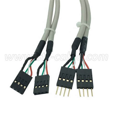 dual dupont 4 pin usb motherboard header male to female cable china stc electronic hong kong