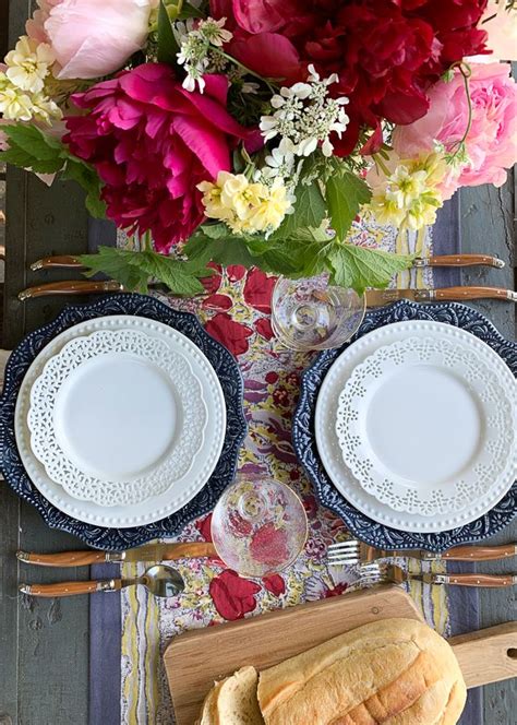 How To Set A Simple French Country Summer Table French Table Setting