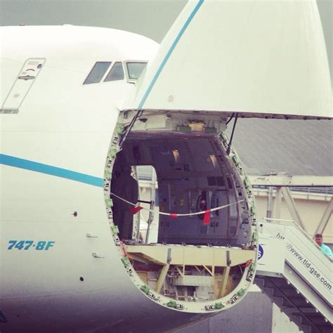 Boeing 747 8f Nose Cargo Door Open 飛行機 航空機