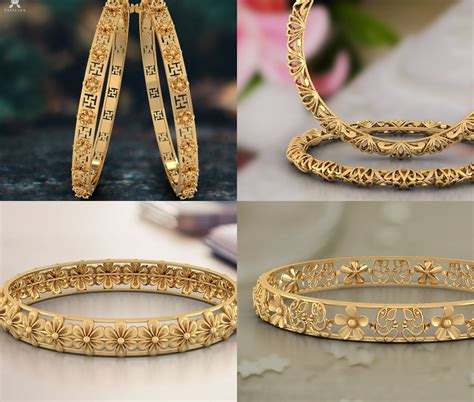 gold bangles designs by papilior indian jewellery designs